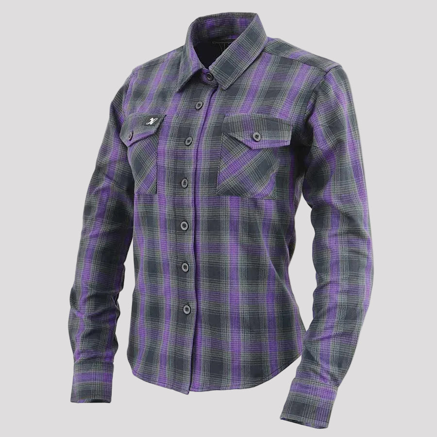 Camicia a Quadri Rinforzata da Donna Milwaukee Leather