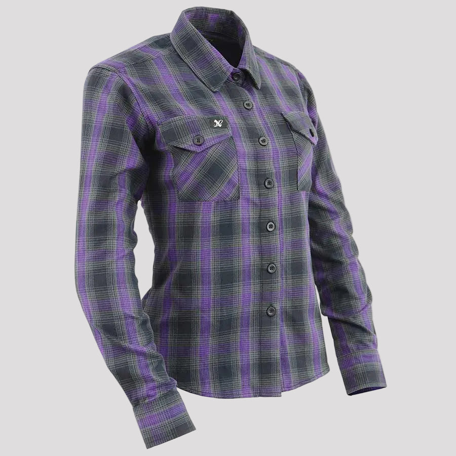 Camicia a Quadri Rinforzata da Donna Milwaukee Leather