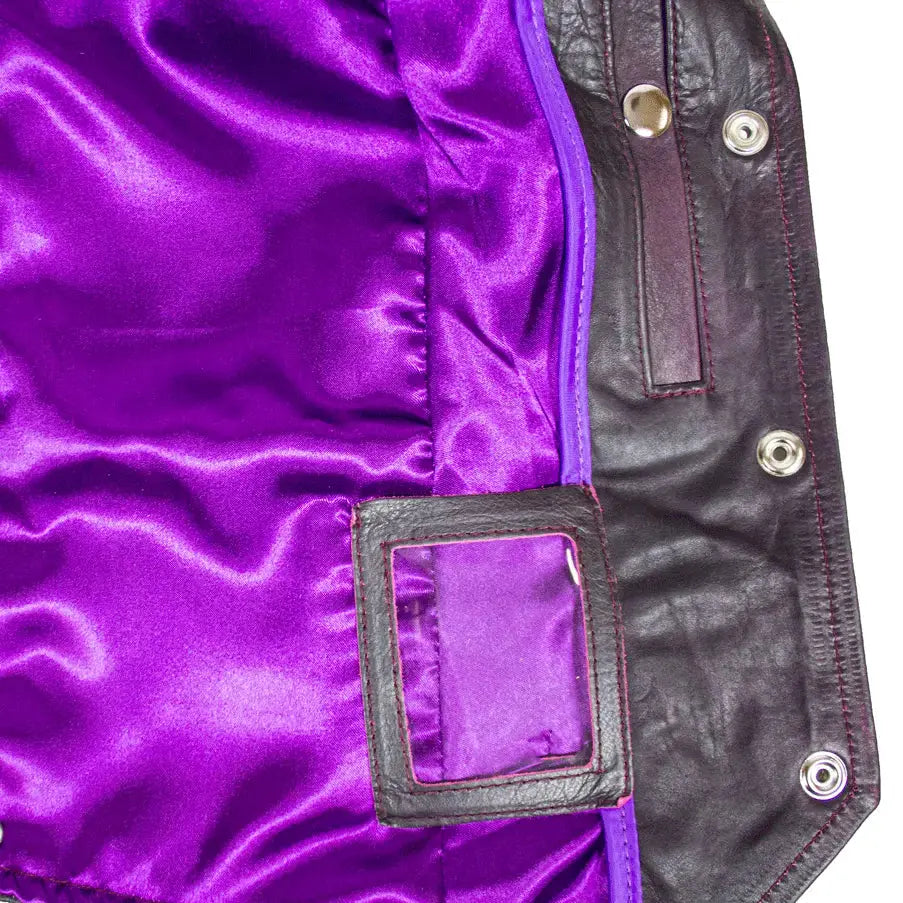 Open Road Damen Spitzenlederweste mit Seiteneinsätzen aus LederEX-STOCK Canada