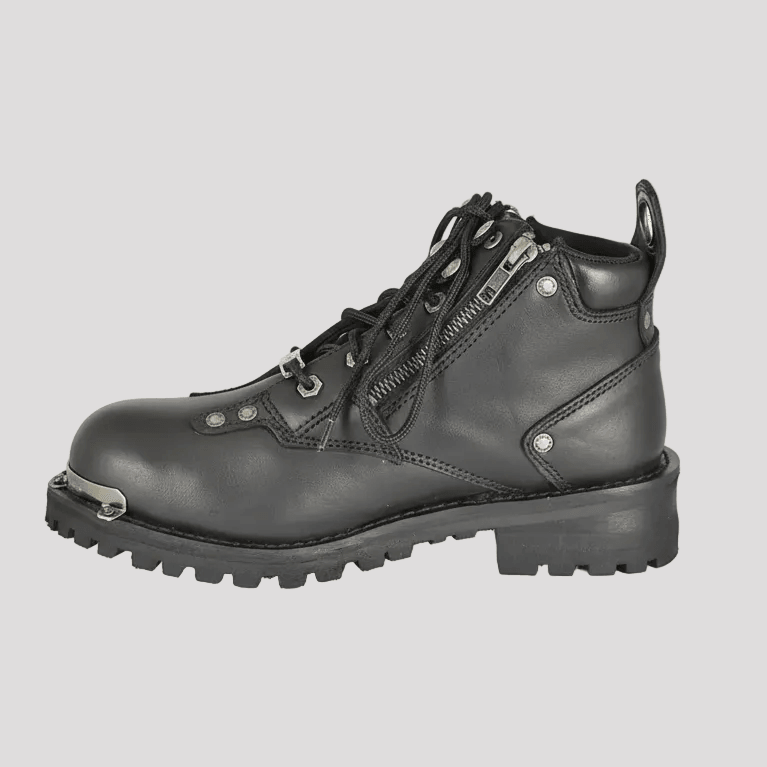 Bottes de moto pour femmes Milwaukee Leather à double fermeture éclair de 6 pouces