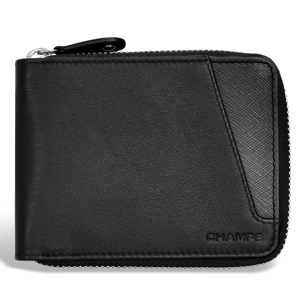 Portefeuille emblématique en cuir avec fermeture éclair autourEX-STOCK Canada