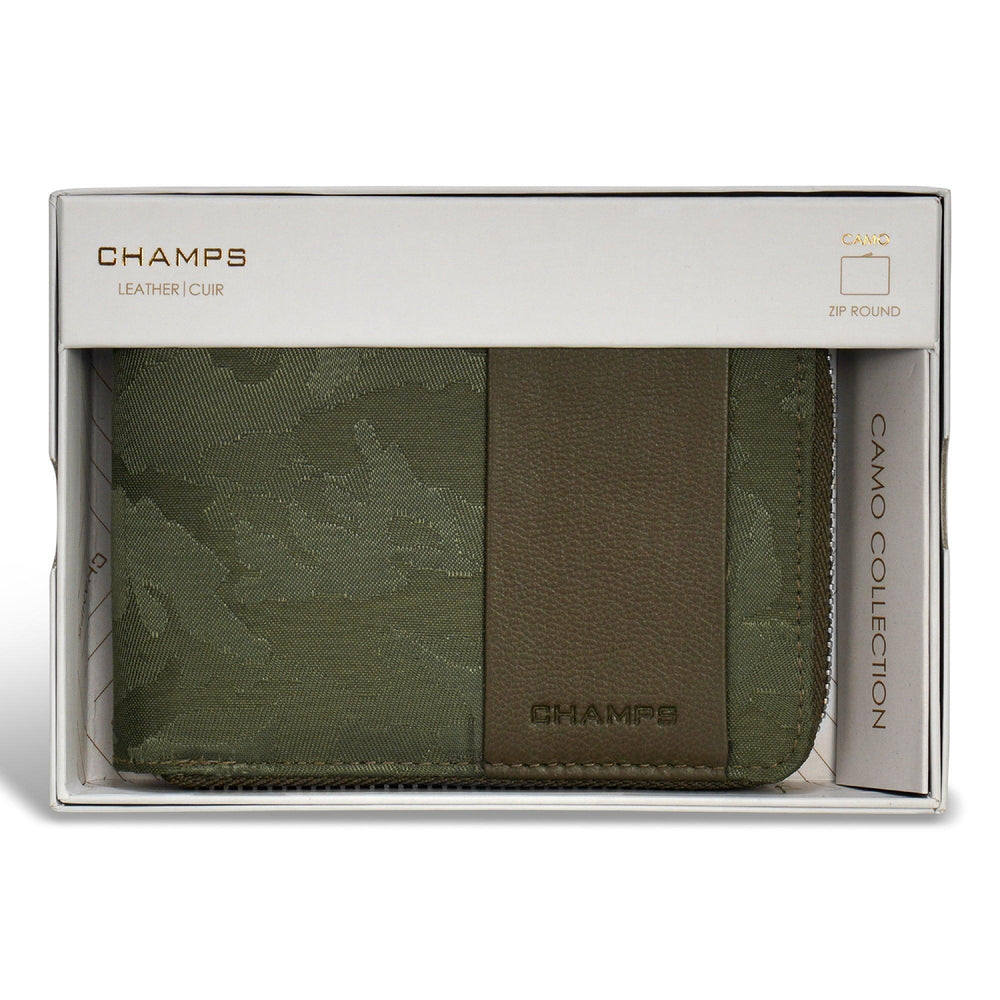 Camouflage- / Leder-Reißverschluss-GeldbörseEX-STOCK Canada