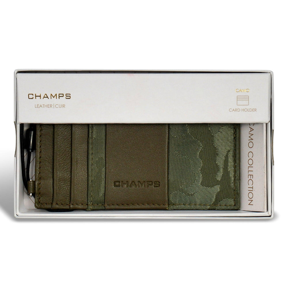 Camo / Leather Slim Cardholder EX-STOCK Canada
