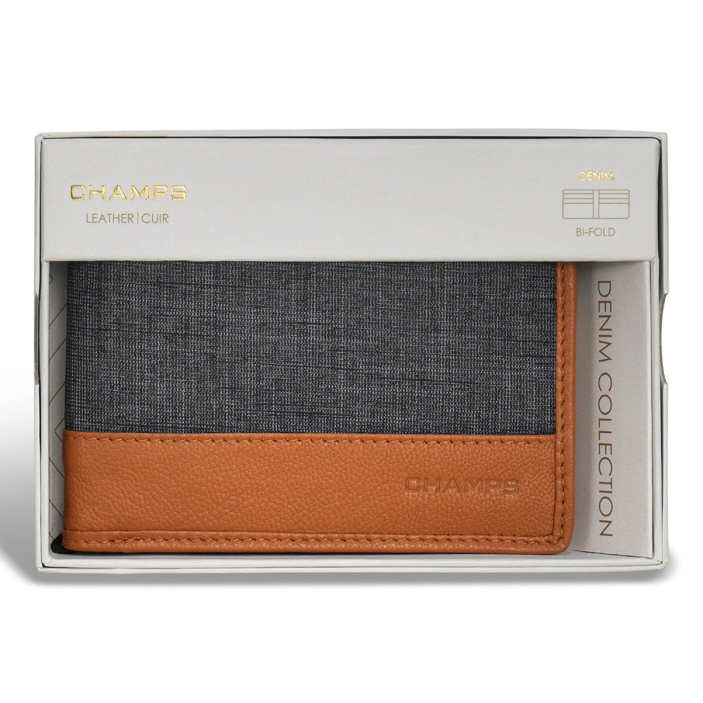 Denim / Leather Bi-Fold Wallet EX-STOCK Canada