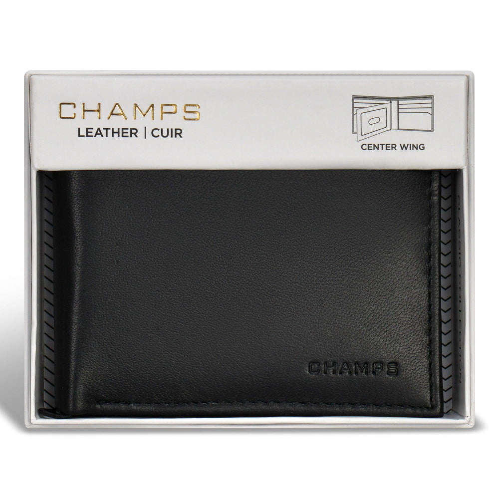 Cartera clásica de ala central de cueroEX-STOCK Canada