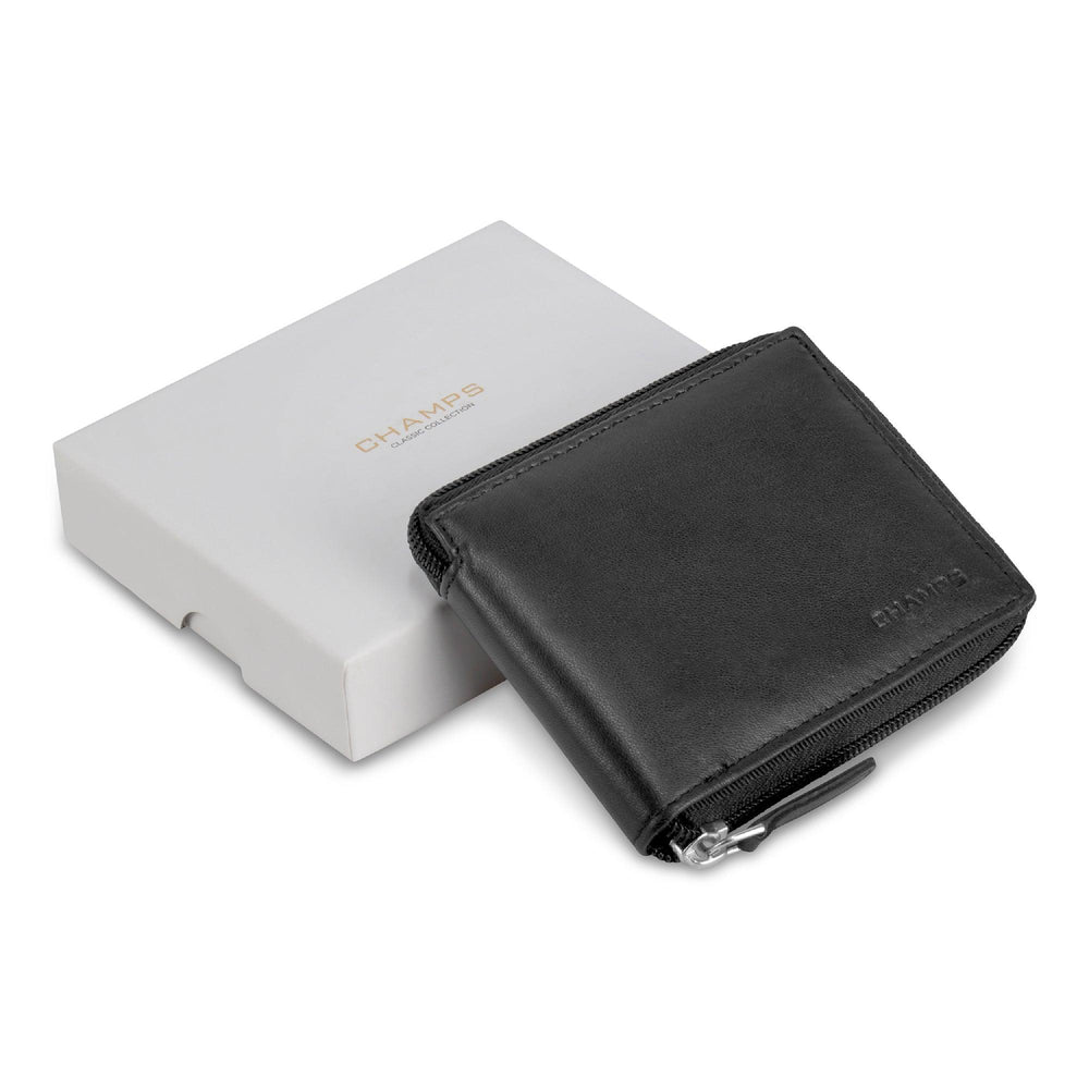 Portefeuille classique en cuir avec fermeture éclair tout autourEX-STOCK Canada