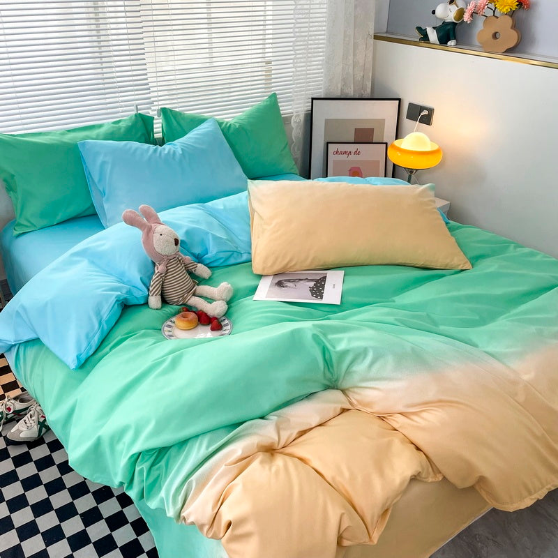 Macaron Washed Cotton Brushed Gradient Duvet Cover EX-STOCK Canada