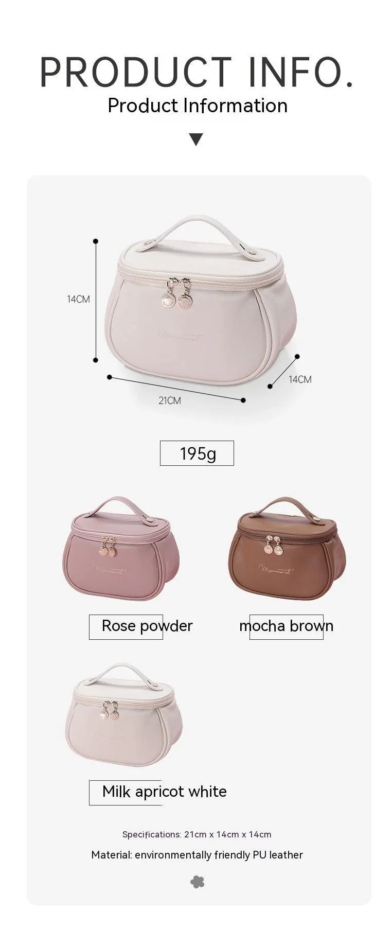 Bolsa de aseo de viaje portátil de gran capacidad para maquillajeEX-STOCK Canada