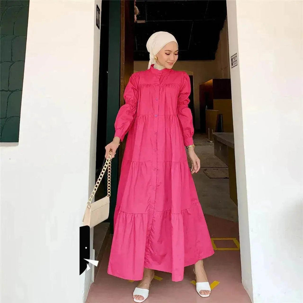 Robe en coton malais-indonésien avec patchwork arabe - EX-STOCK Canada