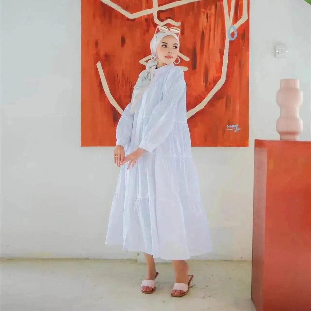 Robe en coton malais-indonésien avec patchwork arabe - EX-STOCK Canada