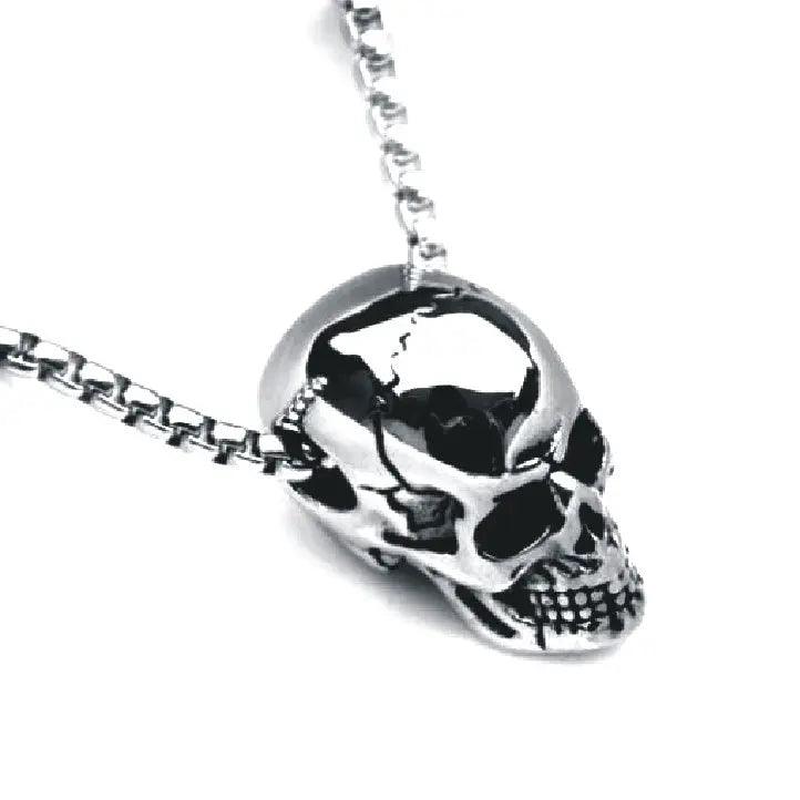 Collar de calavera de acero de titanio para hombre - EX-STOCK Canada