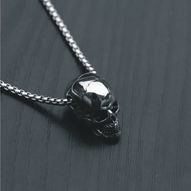 Male titanium steel skull necklace - EX-STOCK Canada
