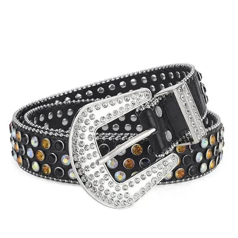 Herren Damen Legierung Gürtel Punk Rock Niete Strass - EX-STOCK Canada