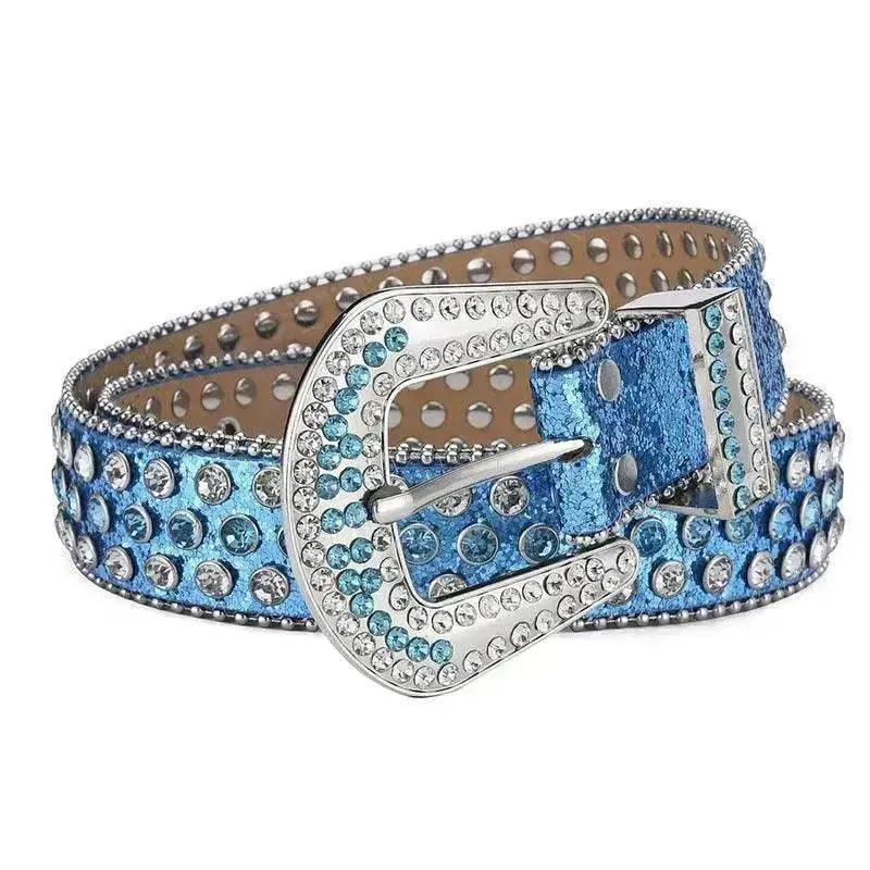 Herren Damen Legierung Gürtel Punk Rock Niete Strass - EX-STOCK Canada
