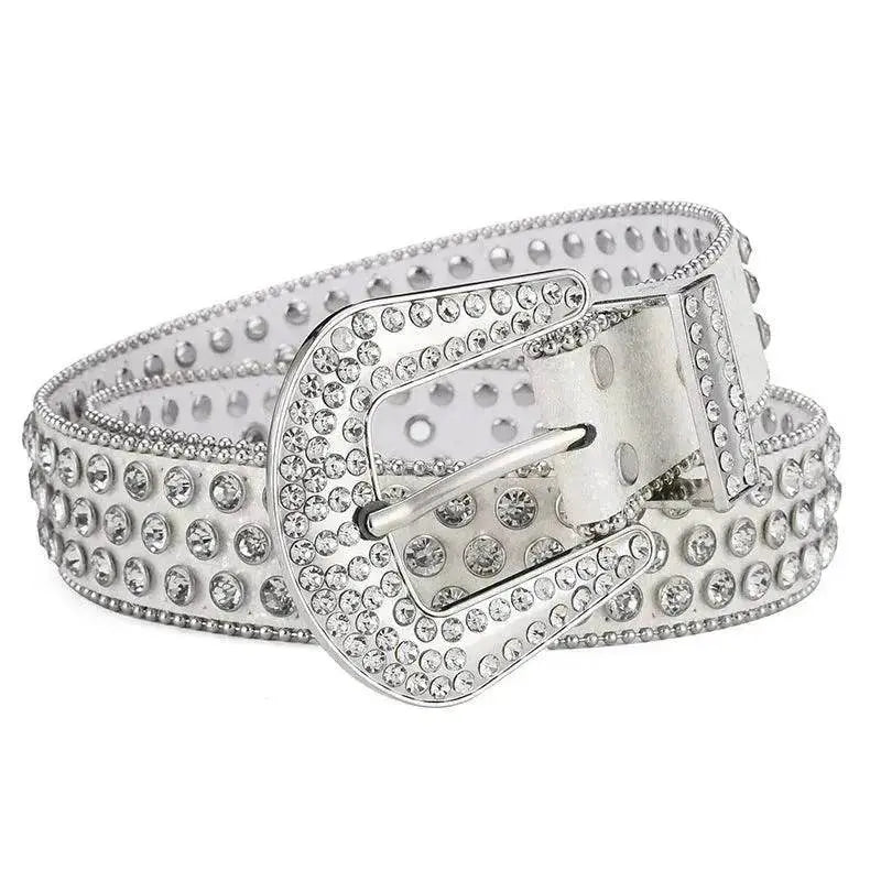 Men Women Alloy Belt Punk Rock Rivet Rhinestone - EX-STOCK Canada