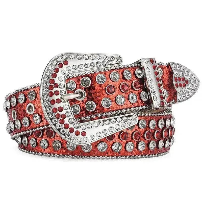 Herren Damen Legierung Gürtel Punk Rock Niete Strass - EX-STOCK Canada
