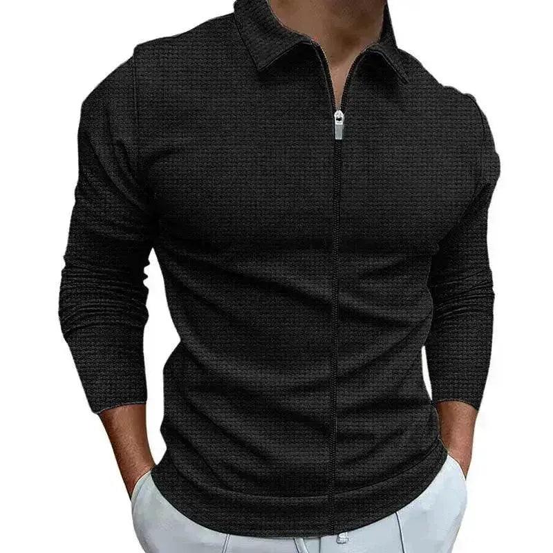 Chaqueta para Hombre de Estilo Waffle con Cuello con Cremallera para Deportes al Aire Libre - EX-STOCK Canada