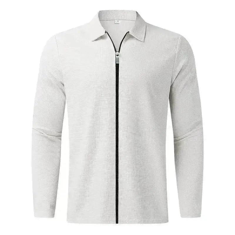 Chaqueta para Hombre de Estilo Waffle con Cuello con Cremallera para Deportes al Aire Libre - EX-STOCK Canada