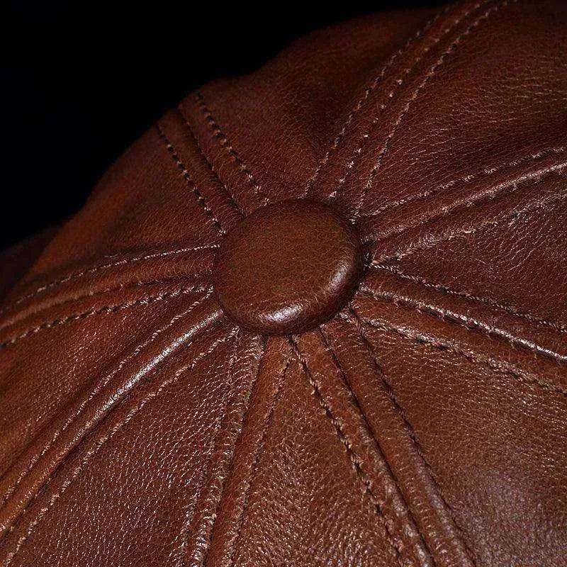 Men's Dome Top Layer Cowhide Octagonal Hat - EX-STOCK Canada