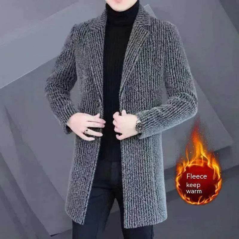 Men's Elegant Duster Mid-length Slim-fit Woolen Coat - EX-STOCK Canada