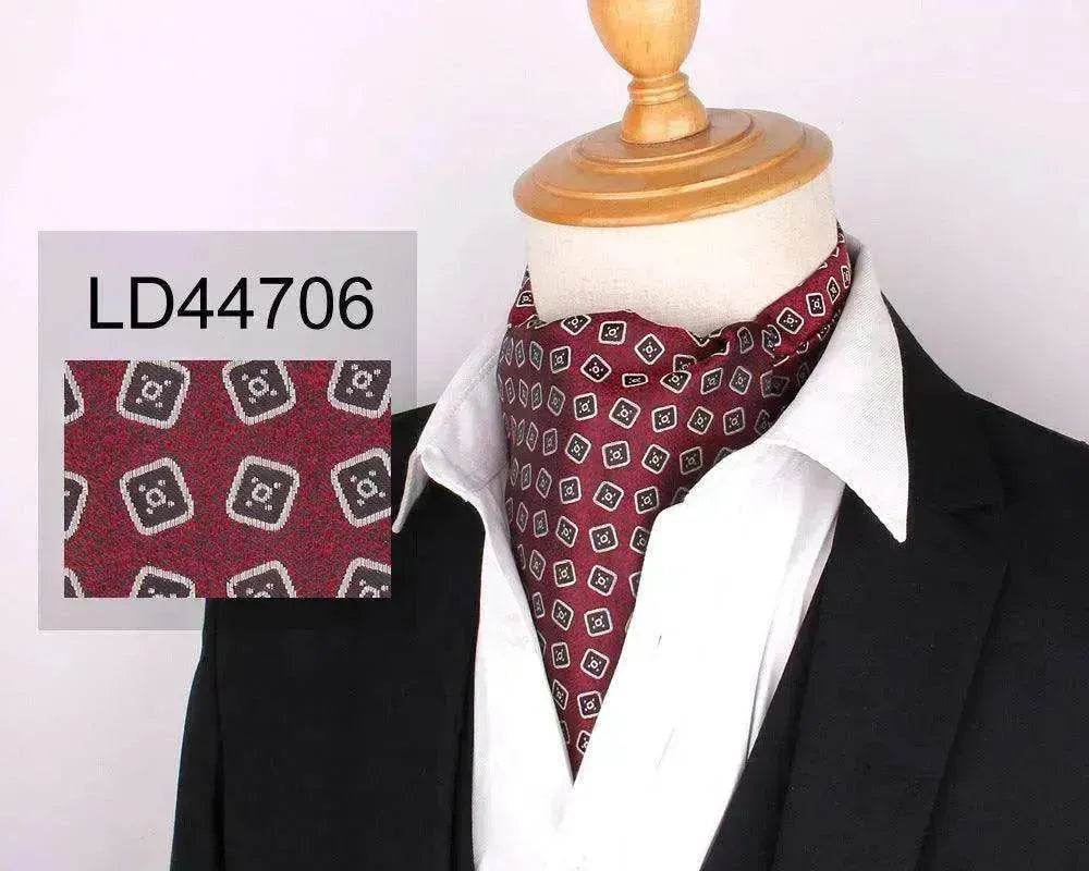 Men's Elegant Silk Scarf Floral Collar Mouth Napkin - EX-STOCK Canada