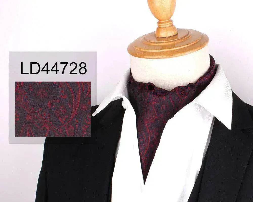 Men's Elegant Silk Scarf Floral Collar Mouth Napkin - EX-STOCK Canada