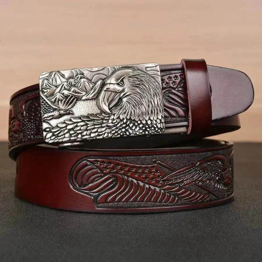 Cintura da uomo moda con incisione ali di aquila - EX-STOCK Canada