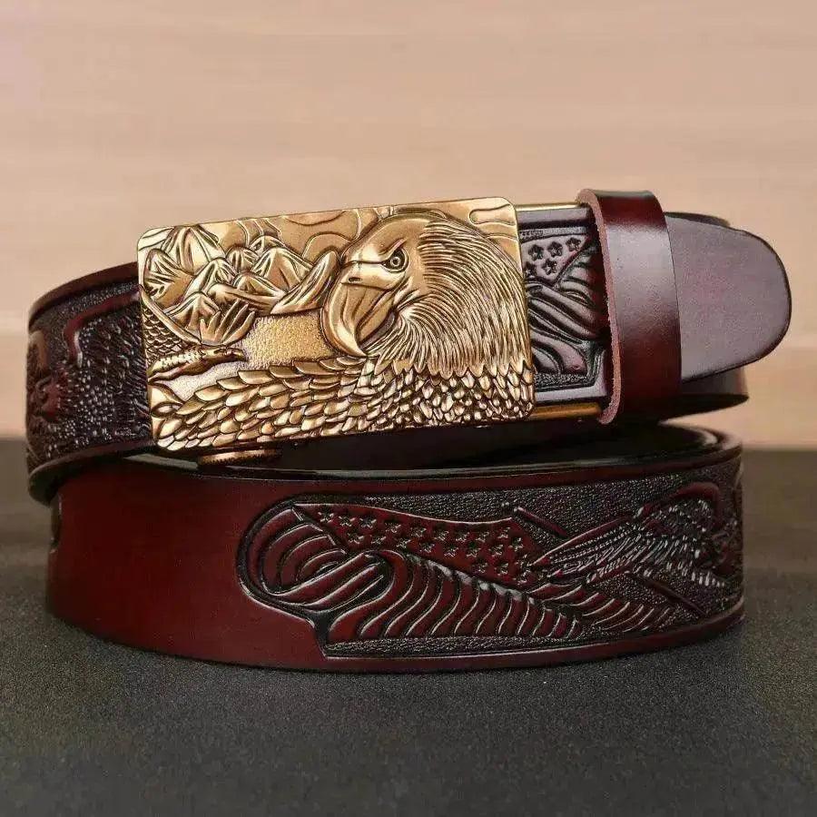 Cintura da uomo moda con incisione ali di aquila - EX-STOCK Canada