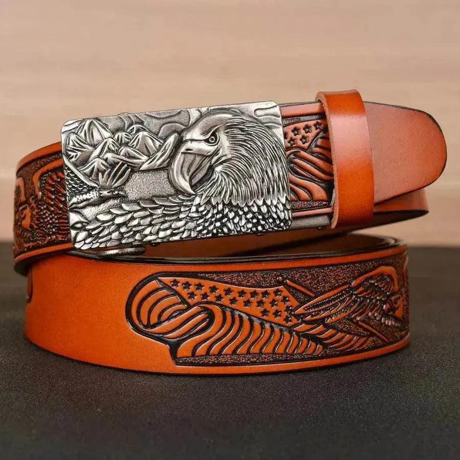 Cintura da uomo moda con incisione ali di aquila - EX-STOCK Canada