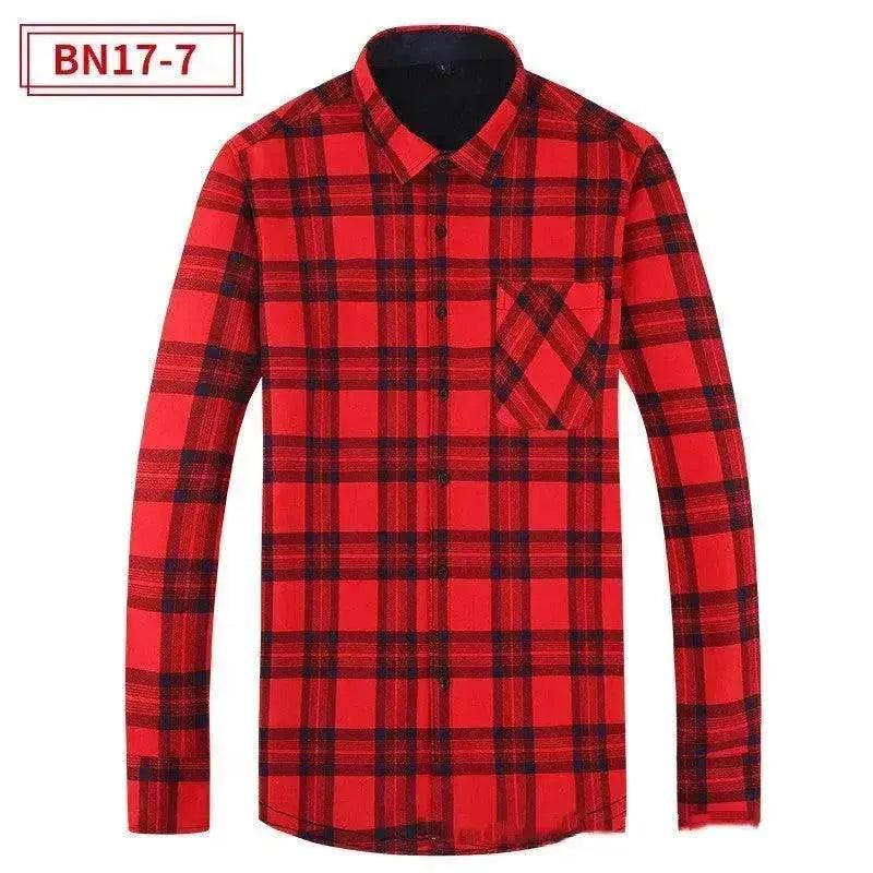 Herrenmode Freizeit Wärmendes Karohemd Mantel - EX-STOCK Canada