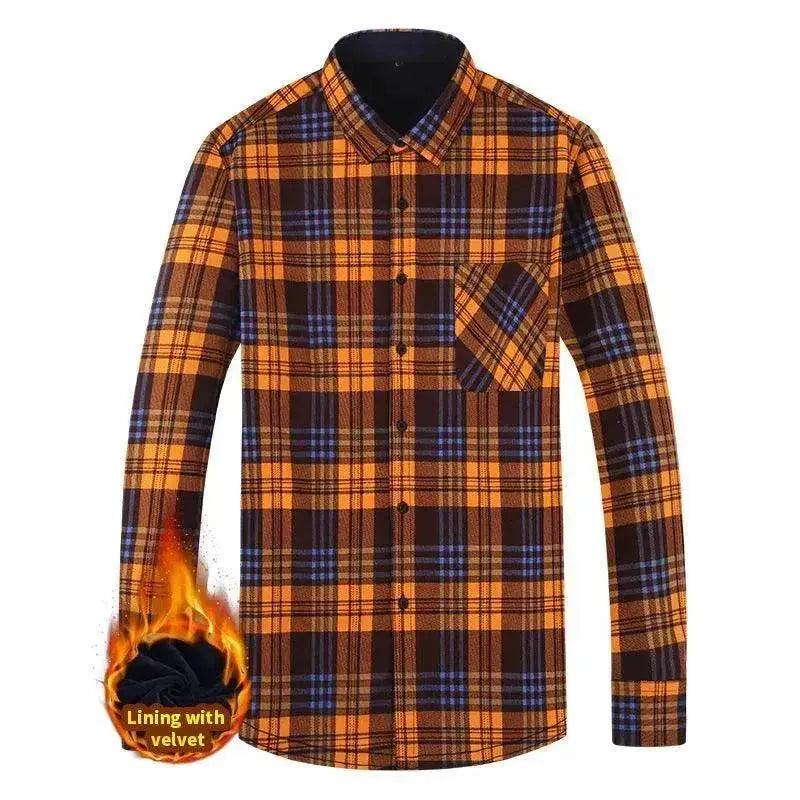 Herrenmode Freizeit Wärmendes Karohemd Mantel - EX-STOCK Canada