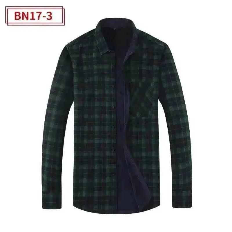 Herrenmode Freizeit Wärmendes Karohemd Mantel - EX-STOCK Canada