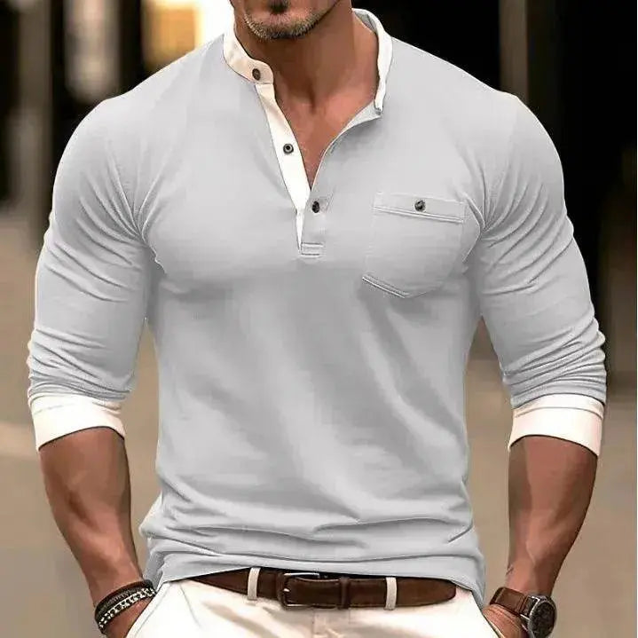 Men's Long Sleeved Round Neck T-shirt - EX-STOCK Canada