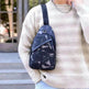 Men's Print Sling Chest & Crossbody Bag With Earphone access Design - EX-STOCK Canada