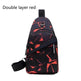 Men's Print Sling Chest & Crossbody Bag With Earphone access Design - EX-STOCK Canada