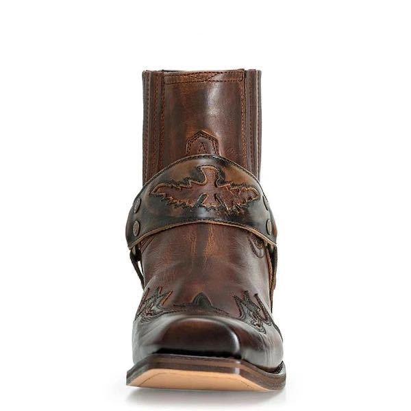 Men's Riding Boots With Low Heel Pointed Burnt Lace EX-STOCK Canada