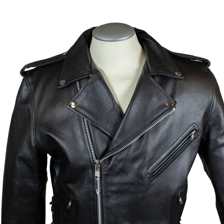 Men's Tall Classic Side Lace Leather Motorcycle Jacket EX-STOCK Canada