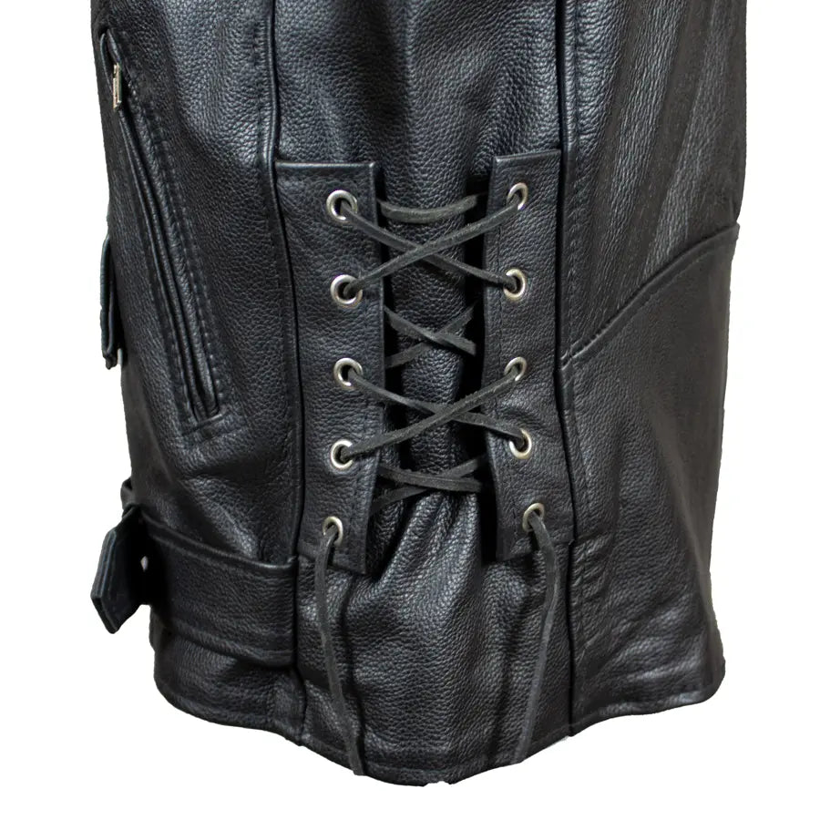 Men's Tall Classic Side Lace Leather Motorcycle Jacket EX-STOCK Canada