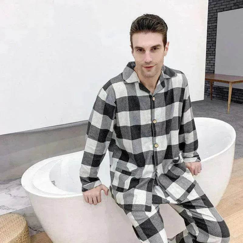 Men's Warm Cloth Flannel Pajama Suit - EX-STOCK Canada
