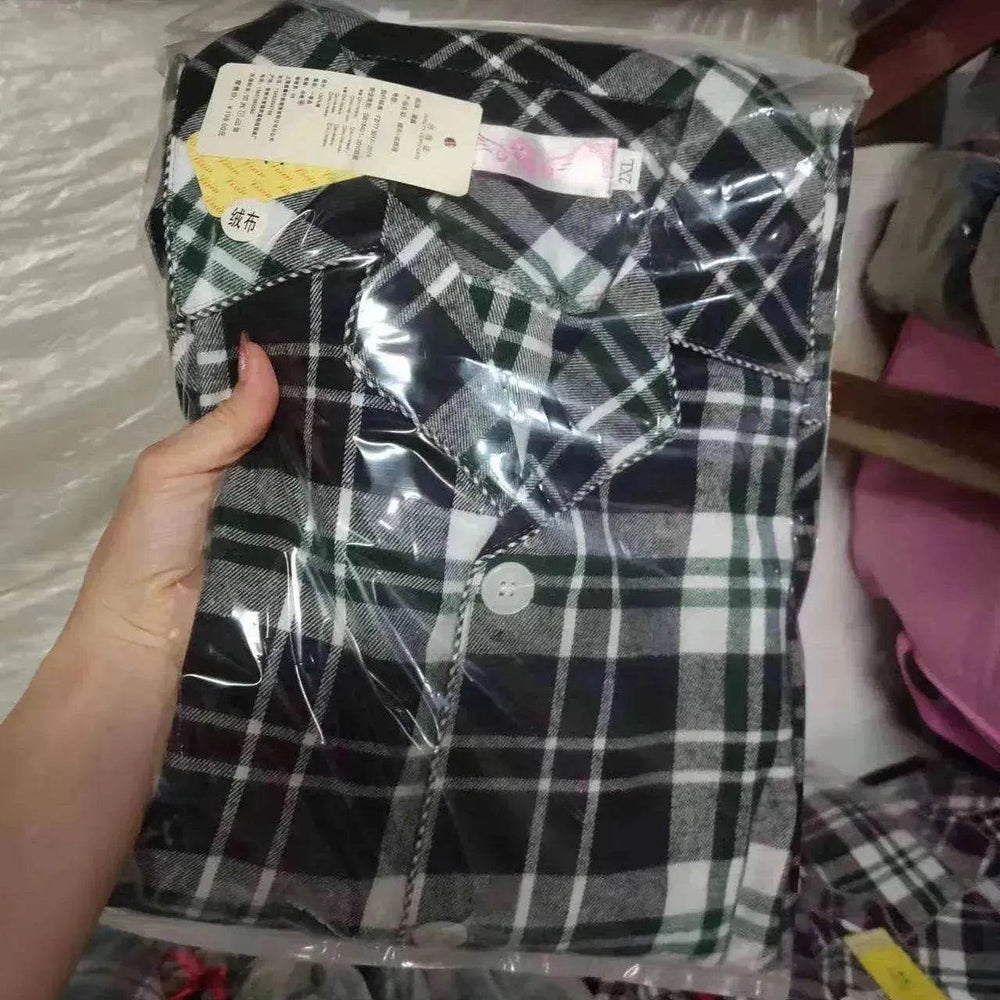 Men's Warm Cloth Flannel Pajama Suit - EX-STOCK Canada