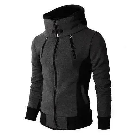 Men's Zip UP Hooded Jacket Fake Two Piece Sports Cardigan Casual Slim Sweatshirt Jacket - EX-STOCK Canada