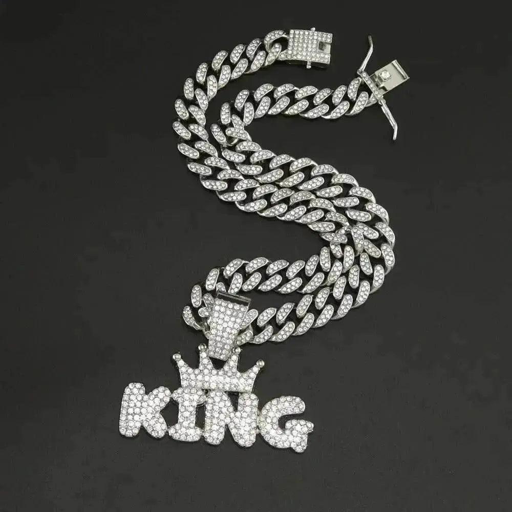 Collier pour hommes en alliage avec pendentif en diamant - EX-STOCK Canada