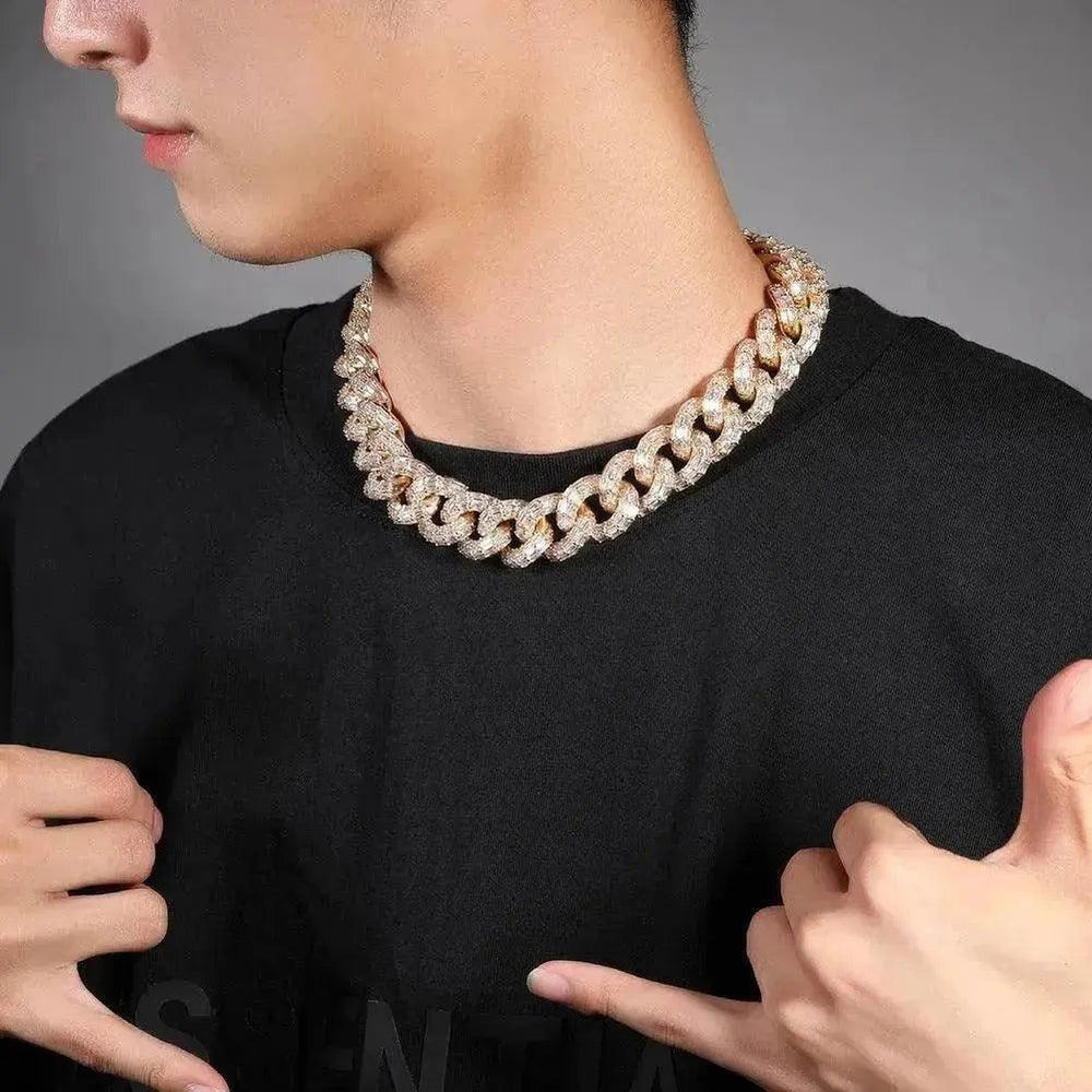 Pulsera Collar Cubano Personalizado de Zircón Cuadrado para Hombre - EX-STOCK Canada