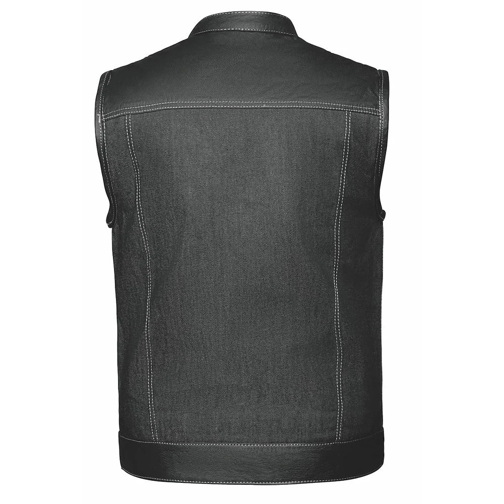 Open Road Men's Denim & Leather Club Vest EX-STOCK Canada