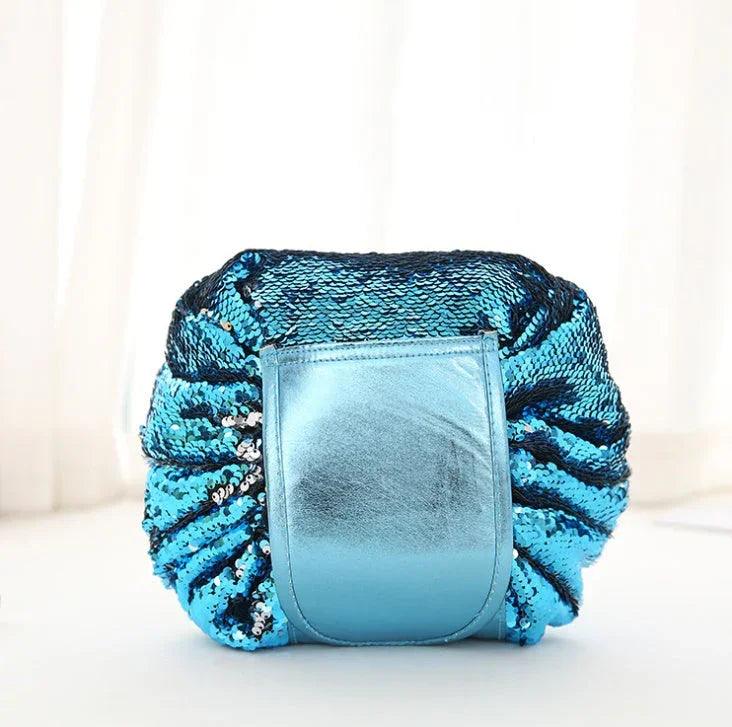 Mermaid Sequins design Cosmetic Bag Drawstring Makeup Case Women Travel Make Up Organizer Storage Pouch Toiletry Wash Kit EX-STOCK Canada