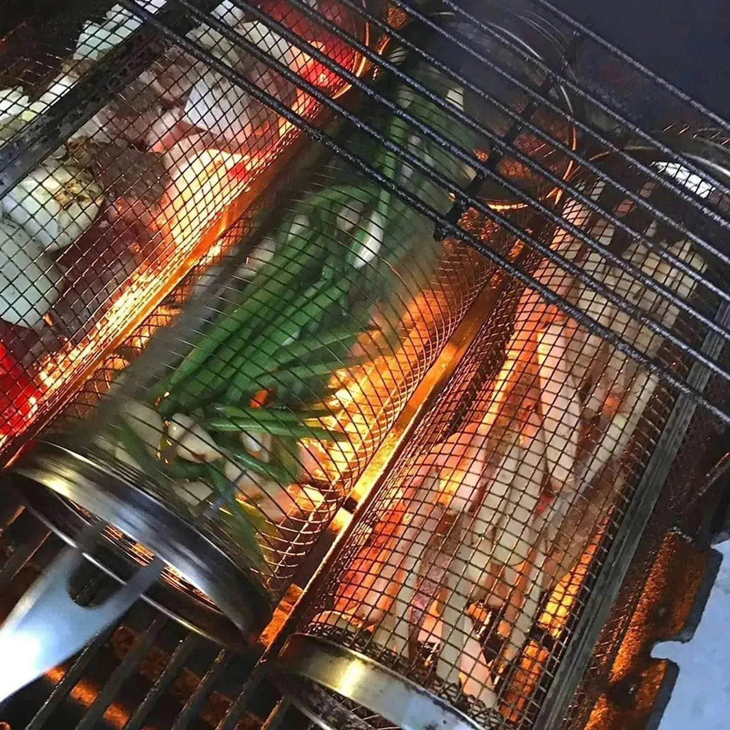Metal BBQ Grilling Basket Net Portable Outdoor Camping Rack - EX-STOCK Canada