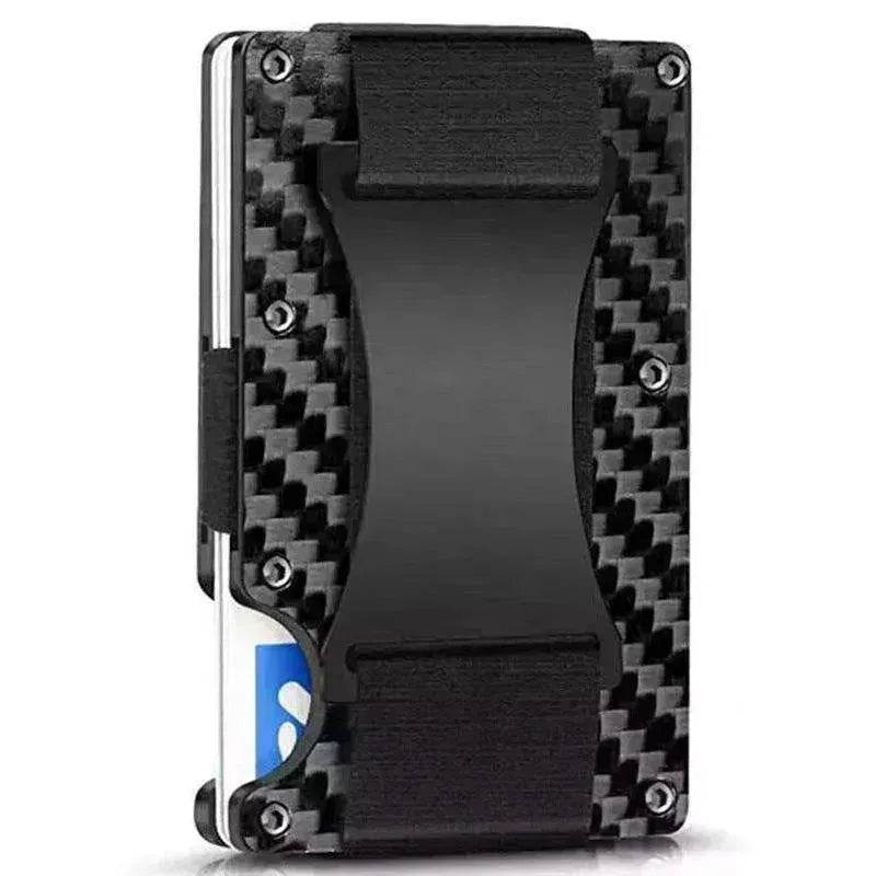 Metal Card Wrapped Carbon Fiber RFID Anti theft Brush Wallet - EX-STOCK Canada