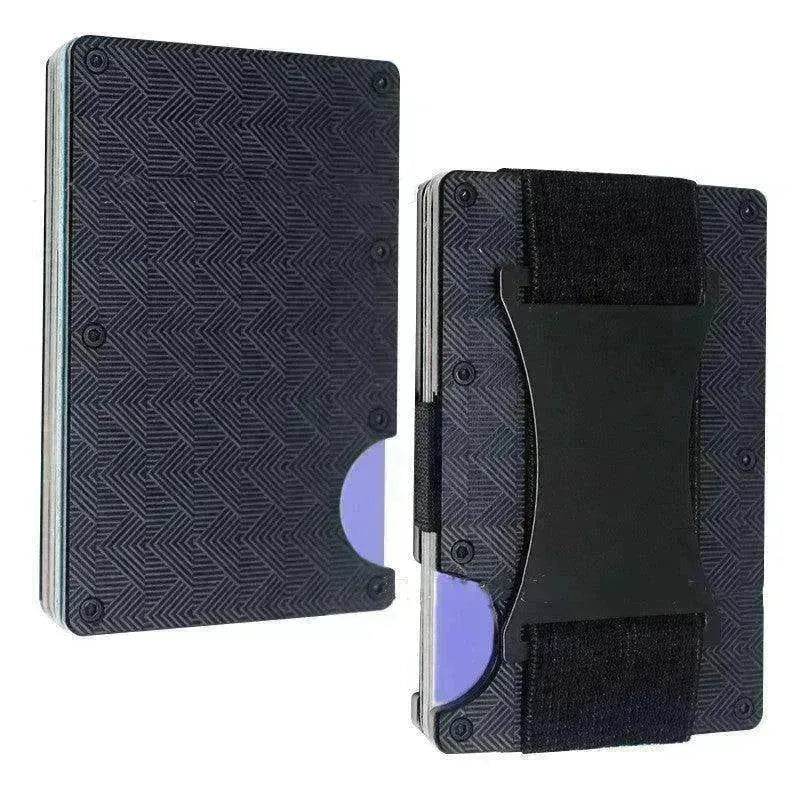 Metal Card Wrapped Carbon Fiber RFID Anti theft Brush Wallet - EX-STOCK Canada