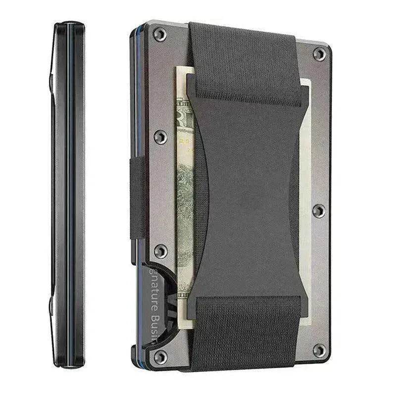 Metal Card Wrapped Carbon Fiber RFID Anti theft Brush Wallet - EX-STOCK Canada