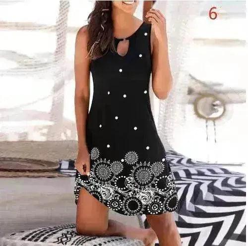 Mid Skirt Women's Sleeveless Fashion Skirt Print Jumpsuit - EX-STOCK Canada